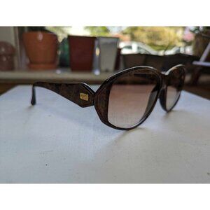 Vintage Jacques Fath JF80 Brown Striped Matte Sunglasses Made in France